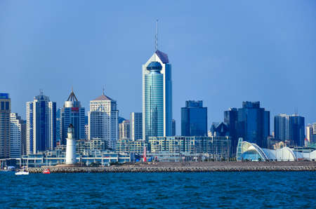 View of the Qingdao city in Chinaのeditorial素材
