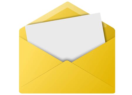 Colored envelope icon for use as a contact button