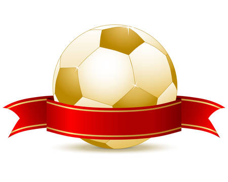 gold footballのイラスト素材