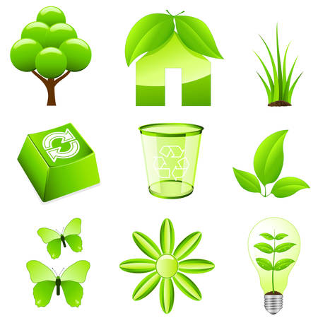 green ecology signsのイラスト素材