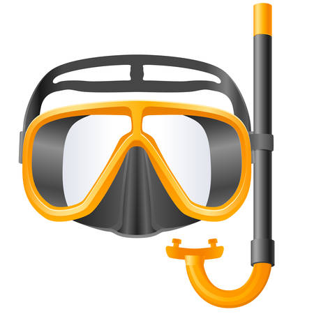 scuba mask and snorkel のイラスト素材