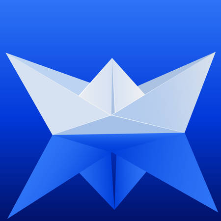 paper boat のイラスト素材
