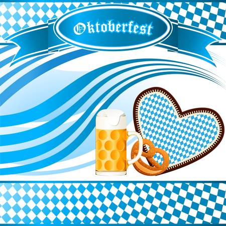 Oktoberfest party invitationのイラスト素材