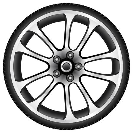 aluminum wheelのイラスト素材