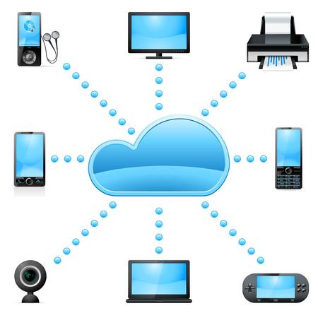 cloud computingのイラスト素材
