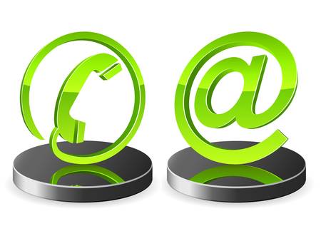 phone and e-mail iconsのイラスト素材