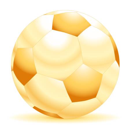 golden soccer ballのイラスト素材
