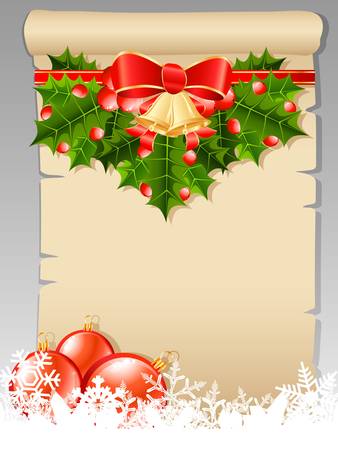 Christmas wish list with Christmas decorationのイラスト素材