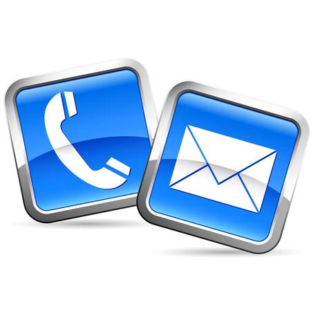 e-mail and phone buttonsのイラスト素材