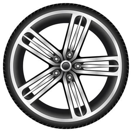 aluminum wheelのイラスト素材