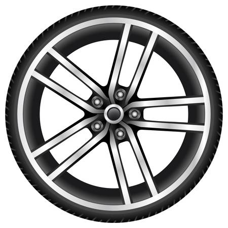 aluminum wheelのイラスト素材