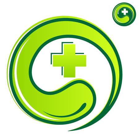 alternative medicine concept - medical crossのイラスト素材