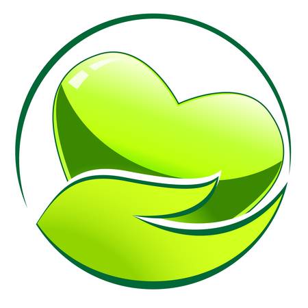 hand holding a heart - eco signのイラスト素材