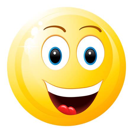 smiley with open mouthのイラスト素材