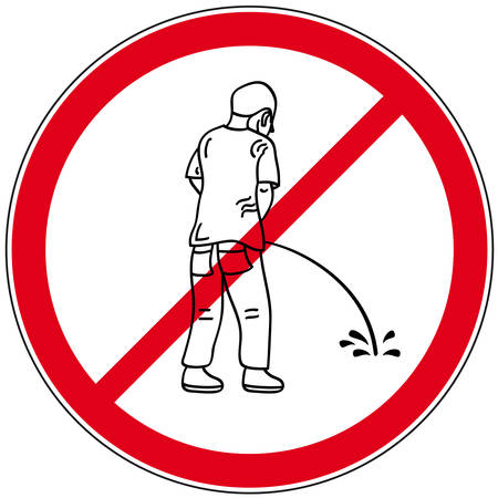 prohibited pee symbolのイラスト素材