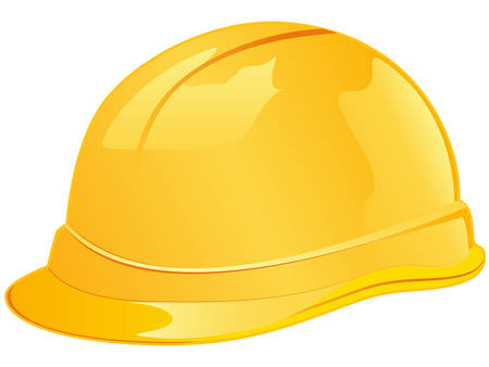 yellow worker helmetのイラスト素材