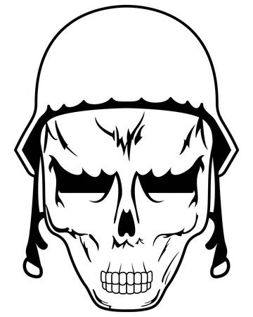 military skullのイラスト素材