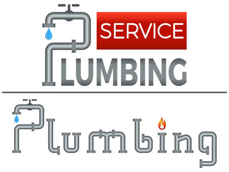 plumbing service - logo designのイラスト素材