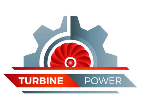turbine power - logo designのイラスト素材