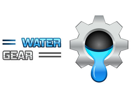 water drop and gearのイラスト素材