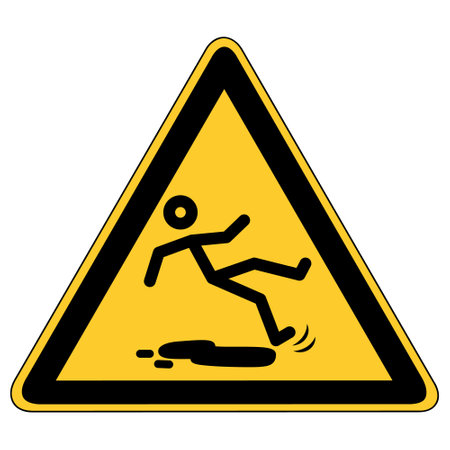 wet floor sign - isolated on white backgroundのイラスト素材