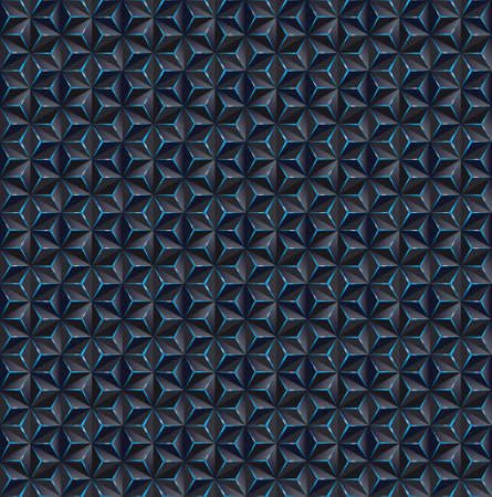 seamless background - black triangle with glow blue lightのイラスト素材