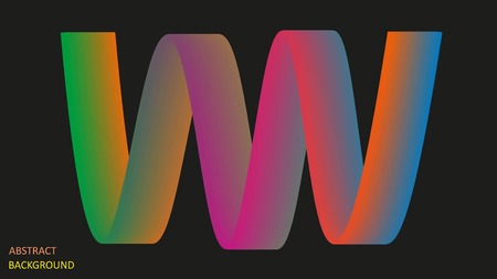 Abstract background in the form of multicolored luminous lines.のイラスト素材