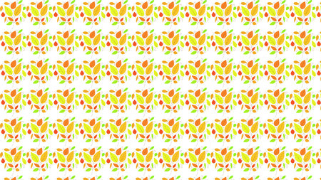 A creative multi-colored pattern consisting of colored leaves.のイラスト素材