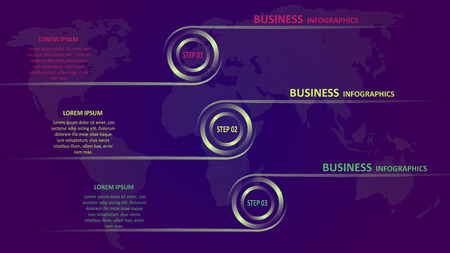 Business infographics in the form of colored arrows with text and icons. EPS 10の写真素材