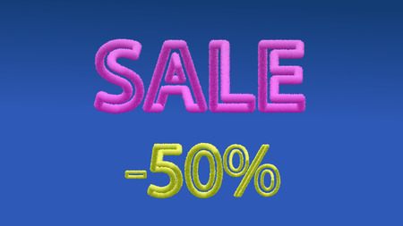 Vector color volumetric text sale. EPS 10.のイラスト素材