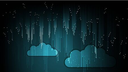 Abstract cloud technology background in internet network.の写真素材