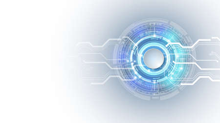 Abstract user HUD interface from futuristic elements.High-tech digital network, communications, high...