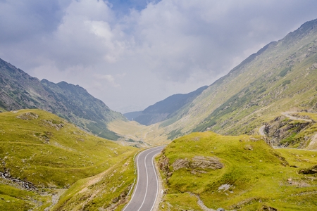Transfagarasan Road - mountain road in Romanian Carpathian at summer