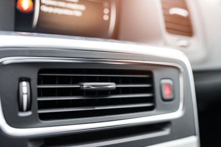 Modern car air condition vents, vehicle interiorの写真素材