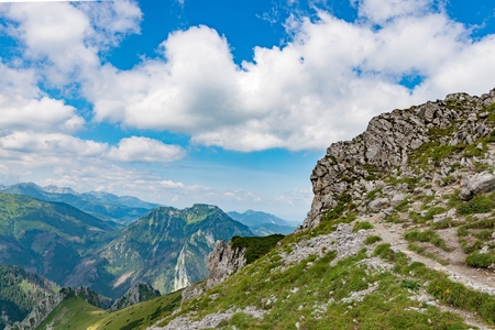 Mountain trail to Czerwone Wierchy. Polish Tatra mountains. Zakopane, Polandの写真素材