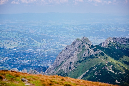 Beautiful view on Giewont mountain in Polish Tatra mountains. Zakopane, Polandの写真素材