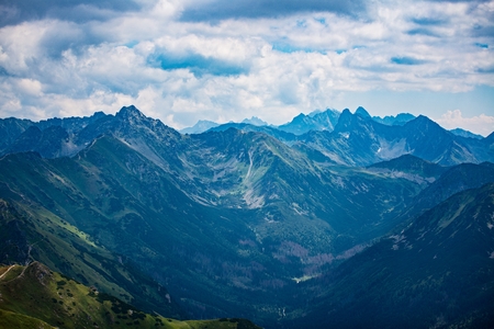 Beautiful view on Polish Tatra mountains. Zakopane, Polandの写真素材