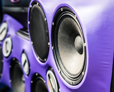 Car loudspeakers in the car door. Car audioの写真素材