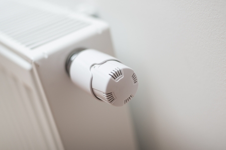 Heater temperature regulation valve background.の写真素材
