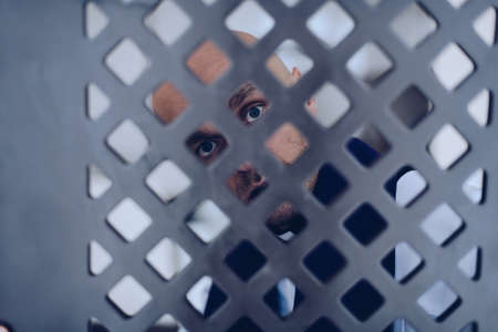 The priest waiting in the confessional for the faithfulの写真素材