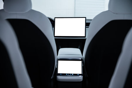 Screen of the multimedia system in a modern car