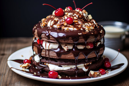 Delicious multi layered chocolate cake