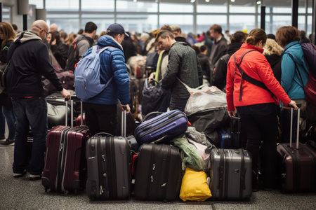 Passengers at Barcelona airport waiting for their flight