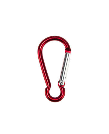 carabiner on isolated white backgroundの写真素材