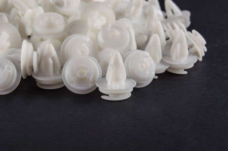 plastic clips for cars on a black background