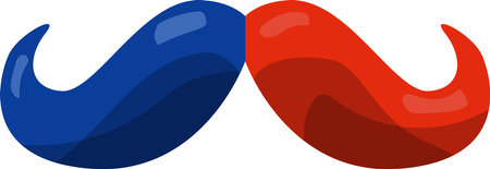 4th of July, USA Independence Day. Vector holiday frame isolated on white background. Paper stars in USA flag colors. Material design for greeting card, flyer, banner, poster.のイラスト素材