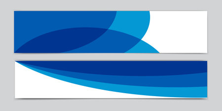 Divider Header for App, Banners or Posters. Set of Template Dividers Shapes for Website. Curve Lines, Drops, Wave Collection of Design Element for Top, Bottom Page Web Site.のイラスト素材