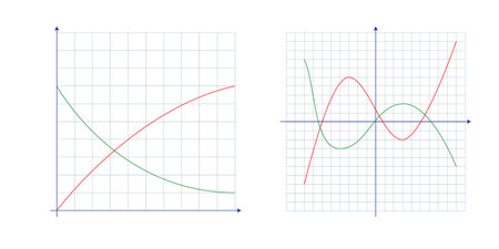 Rectangular coordinate plane with X and Y axes. Empty math grid layout. Vector cartesian system for geometry or algebra background. Educational scale template isolated on white flat backgroundのイラスト素材