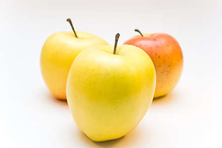 apple on the white backgroundの写真素材