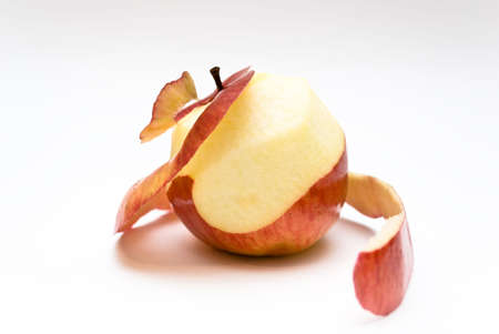 apple on the white backgroundの写真素材